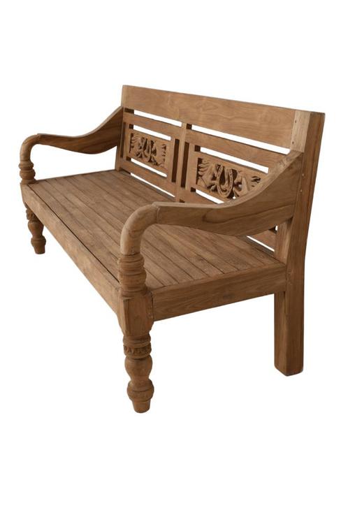 loungebank met paarden motief, Tuin en Terras, Tuinsets en Loungesets, Nieuw, Loungeset, Hardhout, 4 zitplaatsen, Bank, Ophalen of Verzenden
