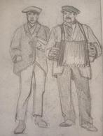 Piet van Asperen prent met muzikanten, Antiek en Kunst, Verzenden