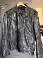 Grijze leren jas te koop, Ophalen, Zo goed als nieuw, Maat 56/58 (XL), Grijs