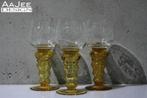 3 Theresienthal - Baluster roemers - Amberkleurig - 1980's, Antiek en Kunst, Antiek | Glas en Kristal, Ophalen of Verzenden