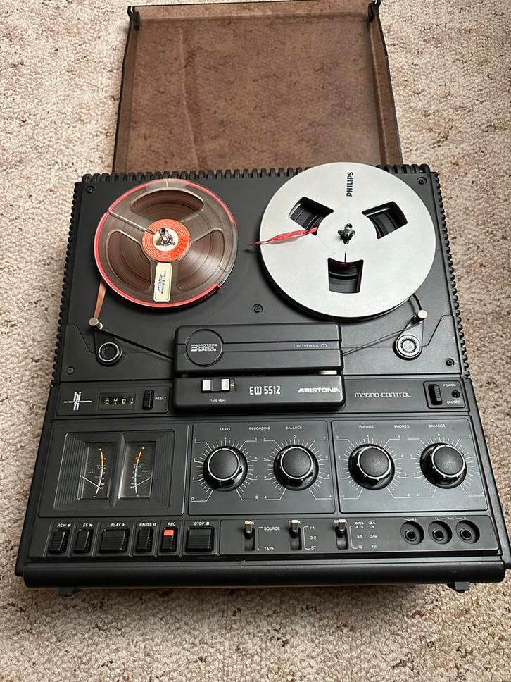 Aristona EW 5512 Bandrecorder - Klassieker!, Audio, Tv en Foto, Bandrecorders, Bandrecorder, Met stofkap, Ophalen of Verzenden