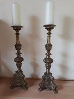 Koperen/zwaar messing kandelaars, Ophalen, Koper of Brons