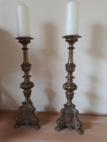 Koperen/zwaar messing kandelaars beschikbaar voor biedingen