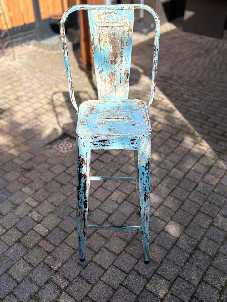 6 barkrukken Ibiza look van ijzer, Huis en Inrichting, Barkrukken, Gebruikt, 60 tot 90 cm, Metaal, 5 krukken of meer, Ophalen