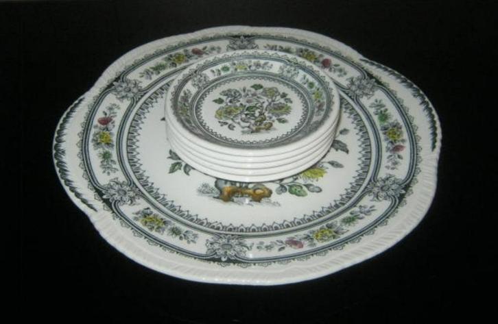 Dorset, Wood & Sons, Burslem, England, schaal + 6 schaaltjes, Antiek en Kunst, Antiek | Servies los, Ophalen of Verzenden