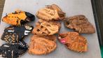 6 honkbal / softbal handschoenen met ballen en knuppel, Sport en Fitness, Honkbal en Softbal, Handschoen, Ophalen of Verzenden