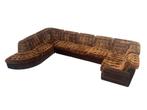 Prachtige jaren 60 70 modulaire elementen bank vintage, Ophalen, Hout, Hoekbank, 75 tot 100 cm