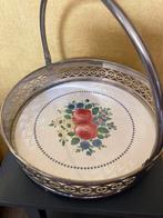 Dienblaadje keramiek bloemmotief, Ophalen of Verzenden