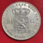 Rijksdaalder 1845a. Zfr/ Pr., Koning Willem III, Zilver, Ophalen of Verzenden, Losse munt