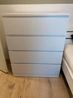 IKEA Malm ladekast wit 80x100 cm, Ophalen, 50 tot 100 cm, Zo goed als nieuw, 3 of 4 laden