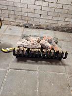 Gaskachel met nepblokken, Gebruikt, Gas, Ophalen of Verzenden, Vrijstaand