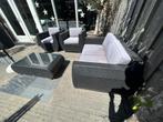 Tuinset wicker bank, 2 stoelen en salontafel, Ophalen, 4 zitplaatsen, Gebruikt, Bank