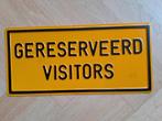 Aluminium bord Gereserveerd Visitors., Ophalen of Verzenden, Nieuw