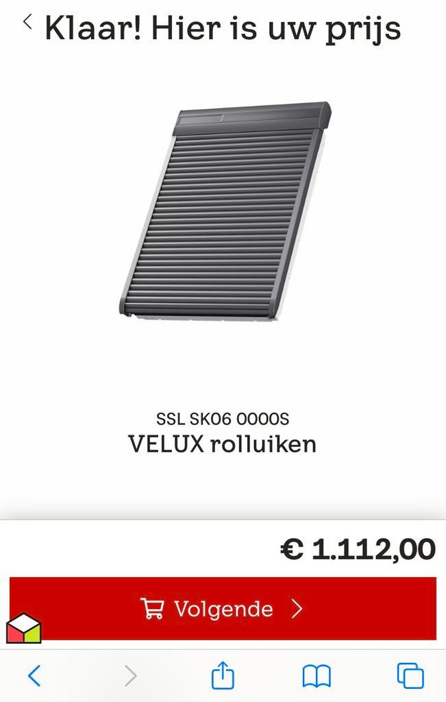 Velux rolluik SSL SK06 0000S, Doe-het-zelf en Verbouw, Glas en Ramen, Nieuw, Dakraam, 80 tot 120 cm, 80 tot 120 cm, Ophalen of Verzenden