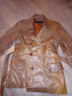 Vintage leren jas, Kleding | Dames, Maat 38/40 (M), Bruin, Ophalen of Verzenden, American Base
