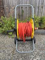 Tuinslanghaspel met slang, Tuin en Terras, Tuinslangen, Ophalen of Verzenden, Zo goed als nieuw, Tuinslanghaspel