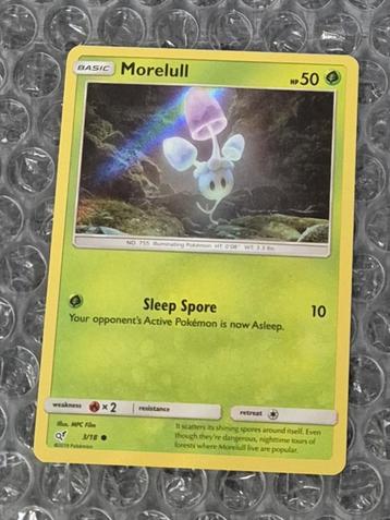 Holo Foil Morelull 3/18 Detective Pikachu Sun & Moon Pokemon beschikbaar voor biedingen
