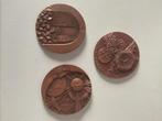 Prachtige grote bronzen Medailles 85gr/st, Ophalen of Verzenden, Brons, Buitenland