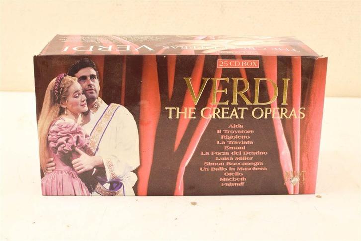 25 CD box Verdi the Great opera's 46878, Cd's en Dvd's, Cd's | Overige Cd's, Gebruikt, Ophalen of Verzenden