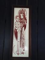 Maria met kindje Jezus op 3 tegels in een lijst., Ophalen