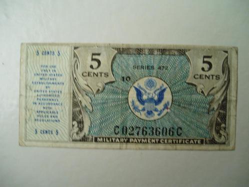 730. Amerika, MPC 5 cents 1948 series 472., Postzegels en Munten, Bankbiljetten | Amerika, Los biljet, Noord-Amerika, Verzenden