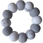 Bijtring grijs wit - kraamcadeau - babyshower - cadeautip, Ophalen of Verzenden, Nieuw, Overige typen