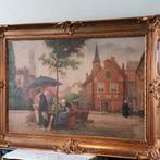 Klassiek schilderij stadsgezicht Brugge, Antiek en Kunst, Ophalen