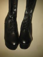 overknee laarzen met plateauzool Pleaser DELIGHT Mat maat 41, Kleding | Dames, Schoenen, Hoge laarzen, Verzenden, Zwart, Pleaser