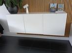 Ikea Besta kast zwevend met glasplaat, 150 tot 200 cm, Ophalen of Verzenden, Zo goed als nieuw, Minder dan 100 cm