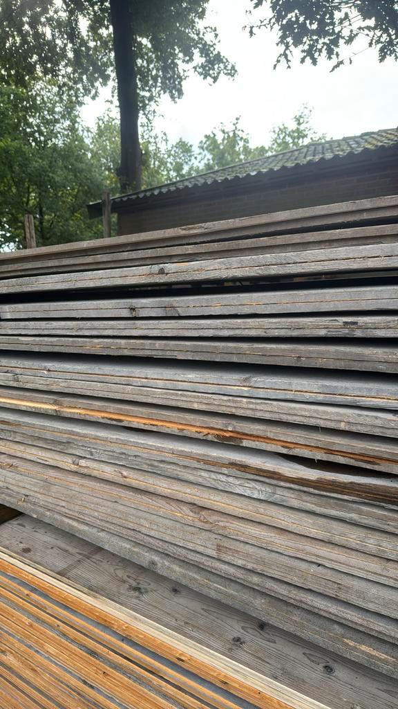 Gedoubleerd steigerhout/steigerplank 13x200x5000, Tuin en Terras, Palen, Balken en Planken, Nieuw, Planken, 180 tot 250 cm, Ophalen
