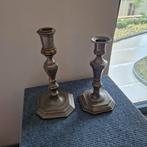 Vintage Tinnen Look Kandelaars - Set van 2, Ophalen of Verzenden, Overige materialen