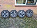 4x winterband Michelin Alpin 5, incl. st. velgen/wieldop C4, Ophalen, Gebruikt, 15 inch, Banden en Velgen