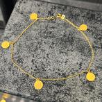 14k gouden enkelband met munten, Sieraden, Tassen en Uiterlijk, Enkelbandjes en Enkelkettinkjes, Ophalen of Verzenden