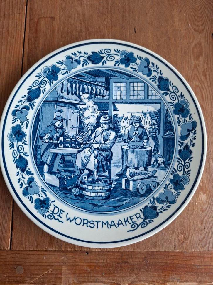 3 Borden met Slagerij Afbeeldingen, Antiek en Kunst, Antiek | Wandborden en Tegels, Ophalen of Verzenden