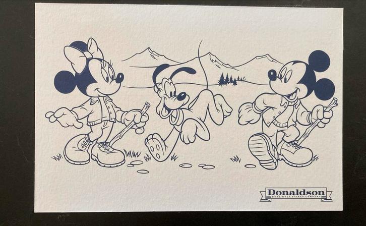 Mooie Disney prent 10x15 van Donaldson, Verzamelen, Disney, Mickey Mouse, Ophalen of Verzenden