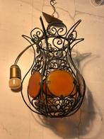 glas in lood, Huis en Inrichting, Lampen | Hanglampen, Ophalen, Zo goed als nieuw, Metaal, Minder dan 50 cm