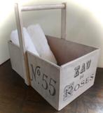 Brocante mangelbak/houten hengsel bak/landelijk/parfum, Antiek en Kunst, Ophalen of Verzenden