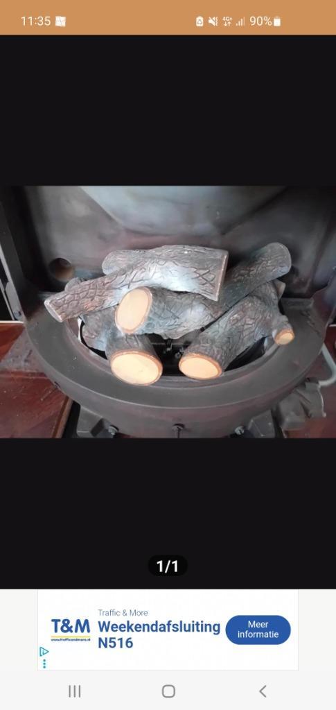 stammetjes voor halfronde dru en gloeiblokken voor bocal, Huis en Inrichting, Kachels, Gebruikt, Vrijstaand, Gaskachel, Gas, Ophalen of Verzenden