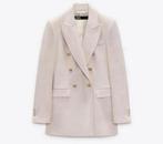 Zara Lange Double Breasted Blazer jack NIEUW S beige-roze, Kleding | Dames, Nieuw, Ophalen of Verzenden, H, Jasje