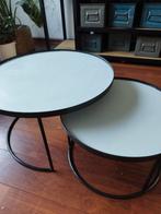 Moeten weg: Notre Monde bijzettafels - set van 2, Ophalen of Verzenden, Rond, Minder dan 55 cm, 45 tot 60 cm