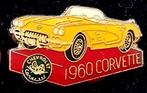 Corvette 1960 pin- geel rood epoxy, Verzenden, Nieuw, Transport, Speldje of Pin