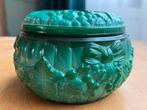 Malachiet glazen potje, Ophalen of Verzenden