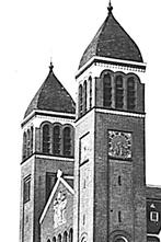 977789 Halsteren 1954 N Br RK kerk Niet Gelopen, Ophalen of Verzenden, 1940 tot 1960, Ongelopen, Noord-Brabant
