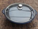 Made in France gietijzeren wokpan met deksel, Ophalen of Verzenden, Gebruikt, Gietijzer, Wok