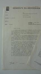 1982 brief Provincie Friesland Gemeente Rauwerderhem, Ophalen, Brief