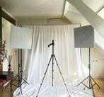 Falconeyes lampenset/doek + Manfrotto statief, Ophalen, Zo goed als nieuw, Achtergrond