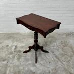 Antieke engelse tafel met lade mahonie hout bijzettafel, Verzenden