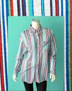 Vintage jaren 70 blouse wit/gekleurd maat 42, Kleding | Dames, Blouses en Tunieken, Vintage, Ophalen of Verzenden, Gedragen, Maat 42/44 (L)