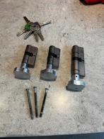 Nemef Cilindersloten - 3 stuks, Doe-het-zelf en Verbouw, Hang- en Sluitwerk, Ophalen, Gebruikt, Overige materialen, Slot