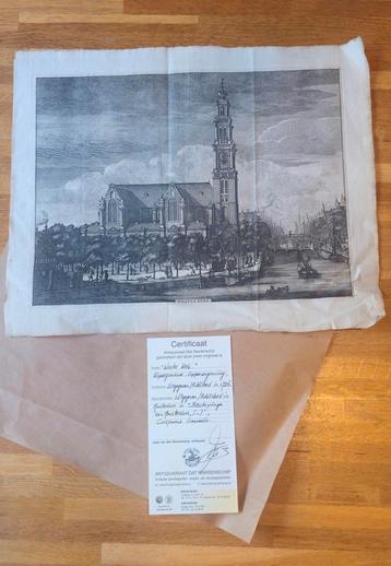 Amsterdam Westerkerk prent 1726 beschikbaar voor biedingen